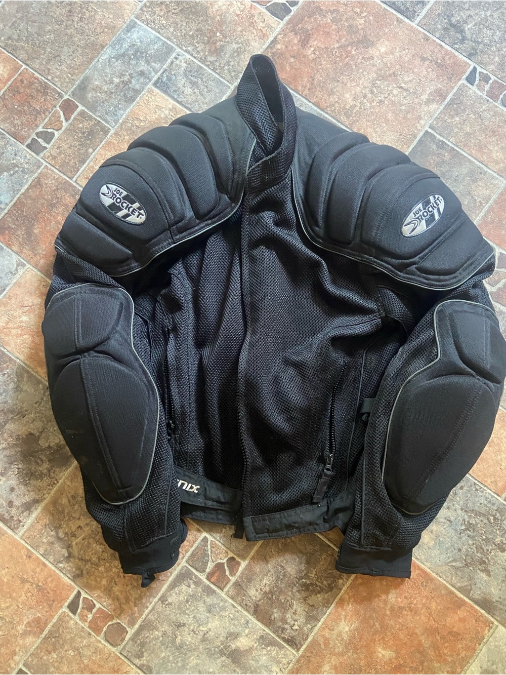 Joe Rocket Black Mesh Motorcycle Performance Jacket with Protective Padding